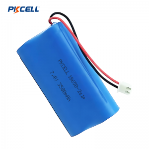 PKCell 2s1p ICR18650 7.4V 3500mah Battery pack with terminal